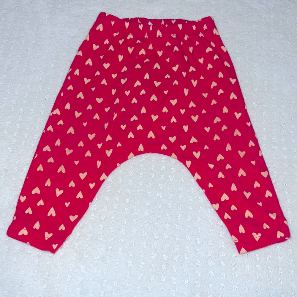 Old Navy Heart Print Pull On Pants - 6-12 Months ❤️